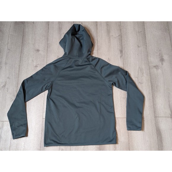 Nike All Time Pullover Hoodie Women Dri-Fit Small Color Gray Green Thumb Holes - Picture 7 of 13